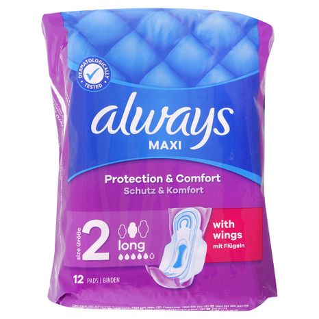 Always Protection & Comfort dámske hygienické vložky s krídelkami Long 2 /12 ks