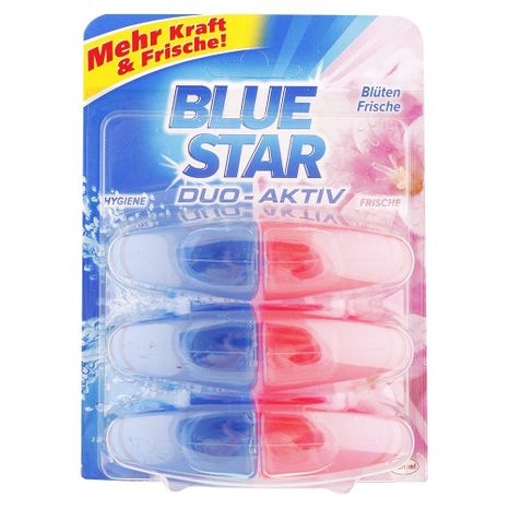 Blue Star DuoAktiv náhradná náplň do WC bloku Kvetinová sviežosť 3 x 50 ml