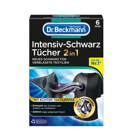 Dr. Beckmann obrúsky do prania Intenzívna čierna 2v1 6 ks