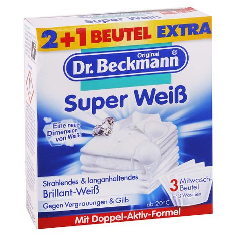 DR. BECKMANN vrecká na pranie Super biela 3 ks