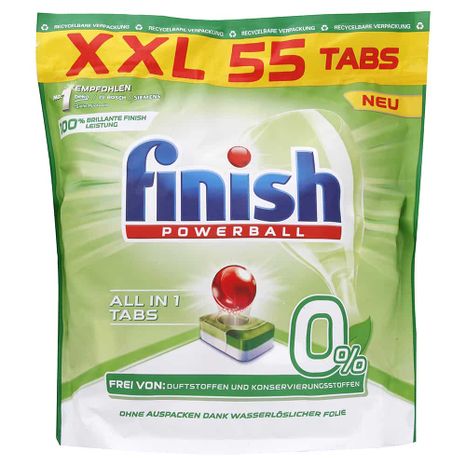 FINISH All in 1 tablety do umývačky riadu 0% 55ks
