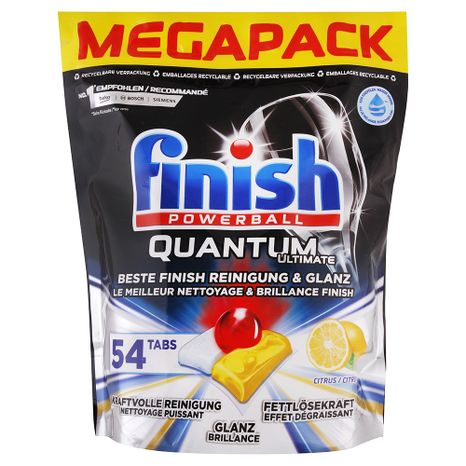 Finish Powerball Quantum Ultimate tablety do umývačky Citrus Megapack 54 ks
