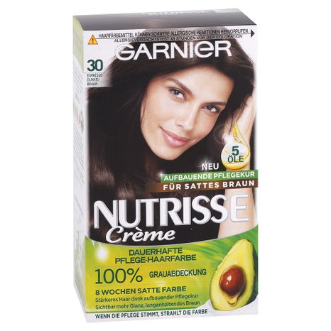 Garnier Nutrisse krémová permanentná farba na vlasy 30 Espresso tmavohnedá