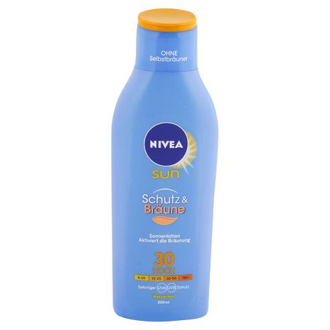 Nivea Sun opaľovacie mlieko na podporu zhlednutia SPF 30, 200 ml