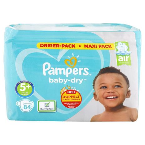 PAMPERS Baby Dry detské plienky (5+) 12-17 kg / 88 ks