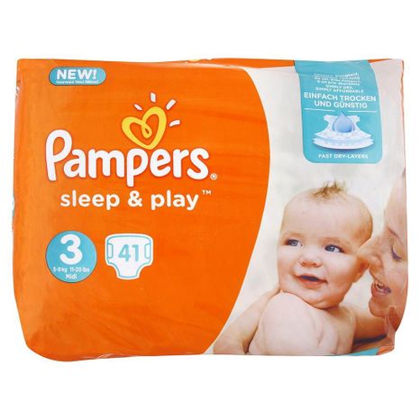 PAMPERS Sleep & Play detské plienky (3) Midi 5-9 kg / 41 ks