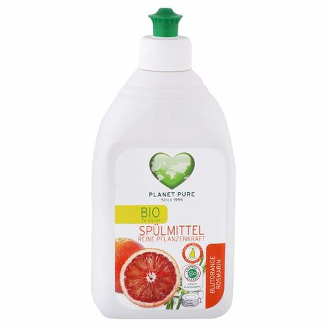 PLANET PURE Bio prostriedok na umývanie riadu Červený pomaranč a rozmarín 500 ml