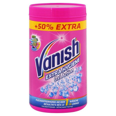 VANISH Extra Hygiene Oxi Action práškový odstraňovač škvŕn na farebné prádlo 1,5 kg