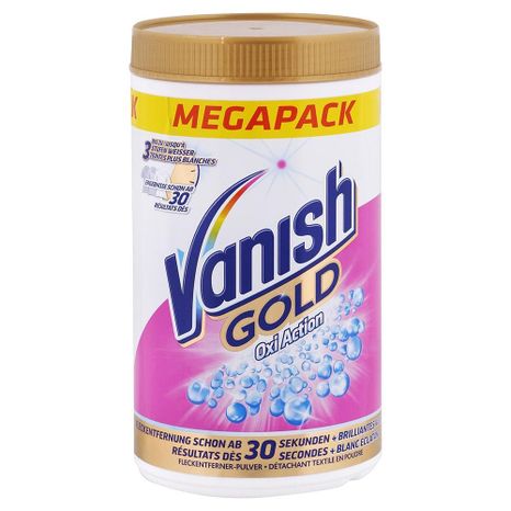 VANISH Gold Oxi Action práškový odstraňovač škvŕn na bielu bielizeň 1,5 kg