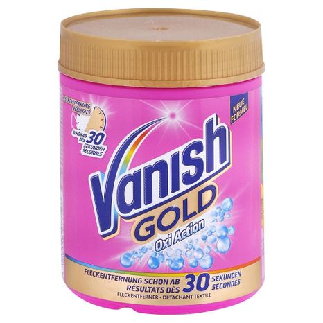 VANISH Gold Oxi Action práškový odstraňovač škvŕn na farebné prádlo 500 g