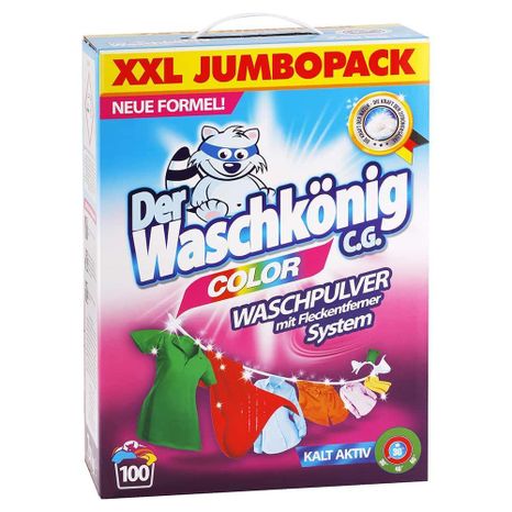 Waschkönig Color prací prášok na farebné prádlo 7,5 kg / 100 praní