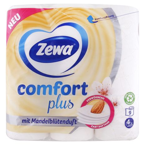 Zewa toaletný papier 4-vrstvový Comfort plus vôňa mandlí 9 ks
